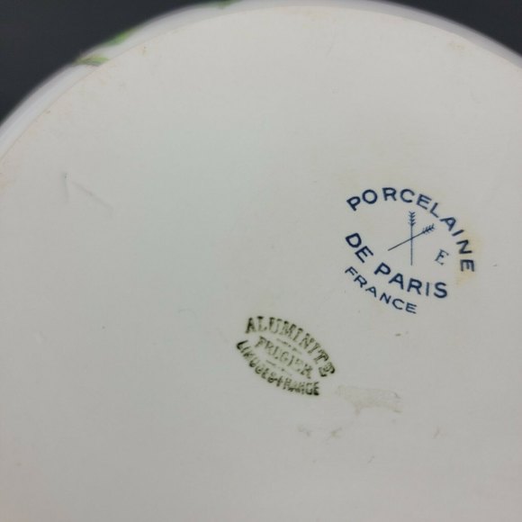 Aluminite Frugier Floral Tea Pot Bamboo Handle Vintage Limoges France EUC - Picture 12 of 12